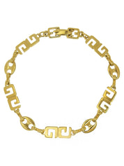 G Logo Plate Chain Bracelet Gold