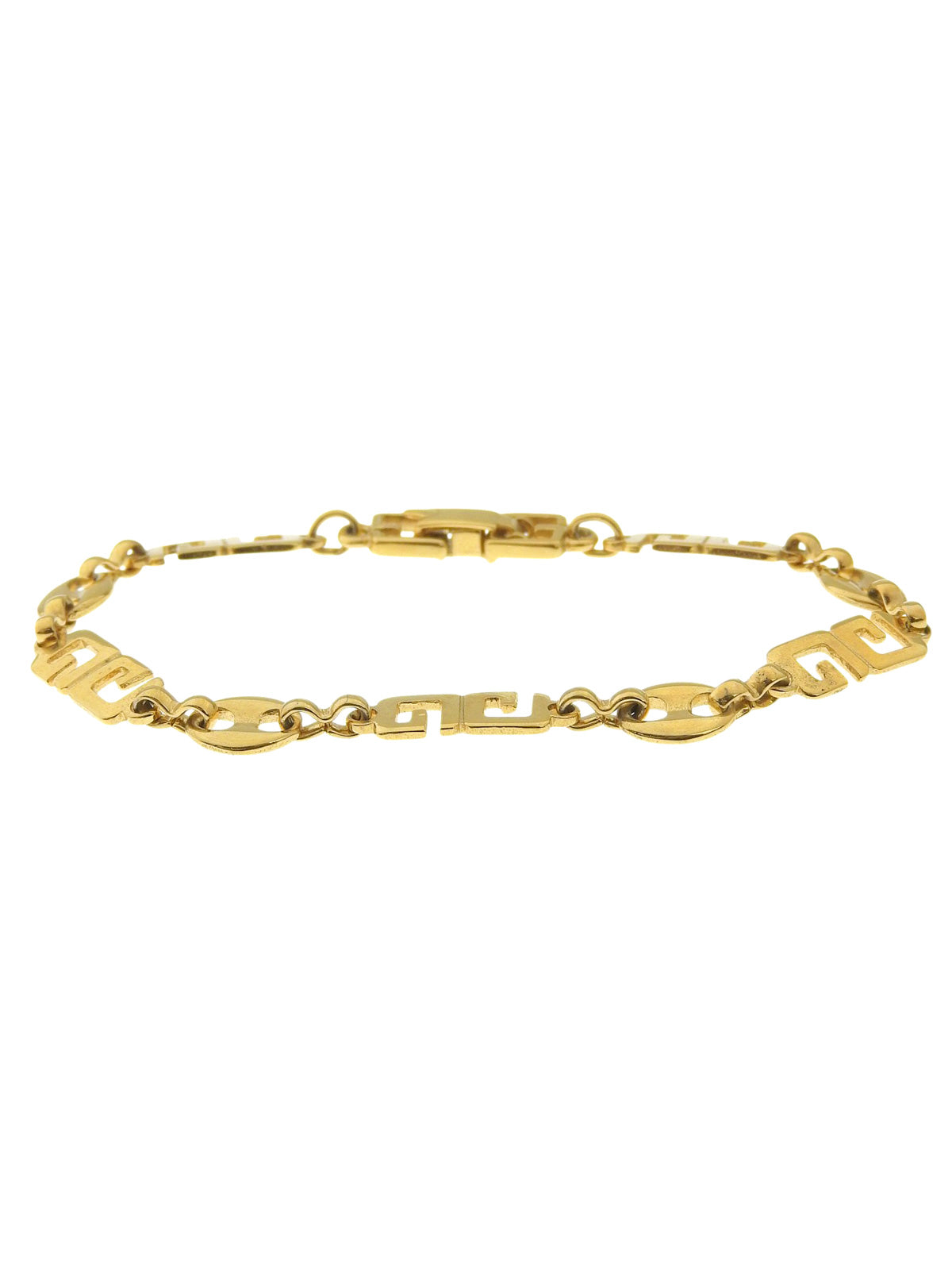 G Logo Plate Chain Bracelet Gold
