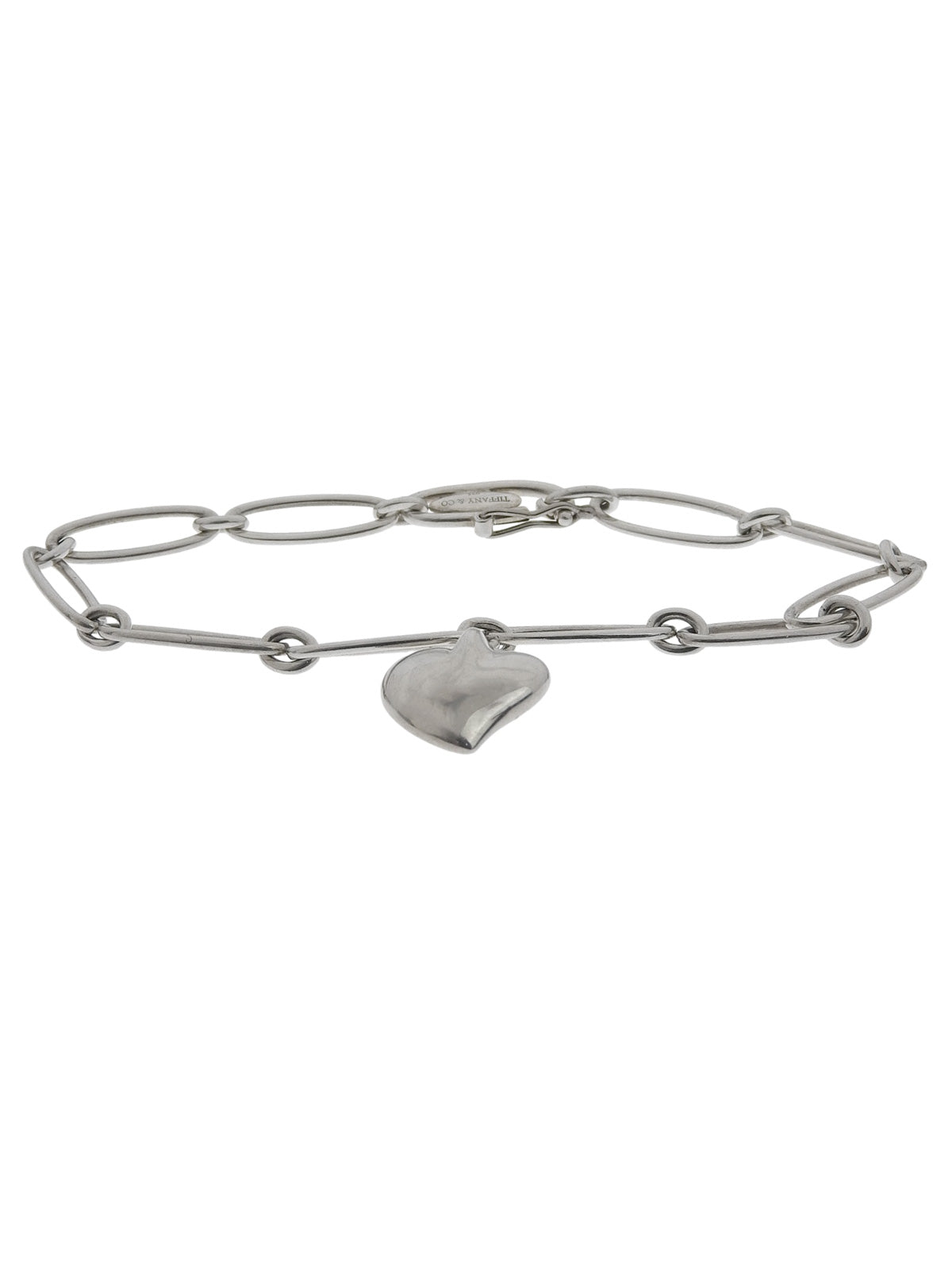 925 Curved Heart Bracelet Silver