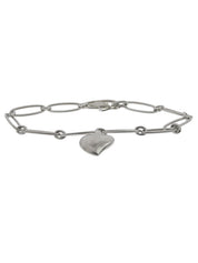 925 Curved Heart Bracelet Silver
