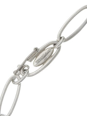 925 Curved Heart Bracelet Silver