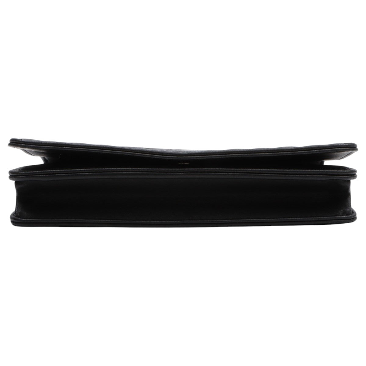 Circa 2015 Matelassé Stitch CC Mark Embossed Chain Wallet Black