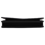 Circa 2015 Matelassé Stitch CC Mark Embossed Chain Wallet Black