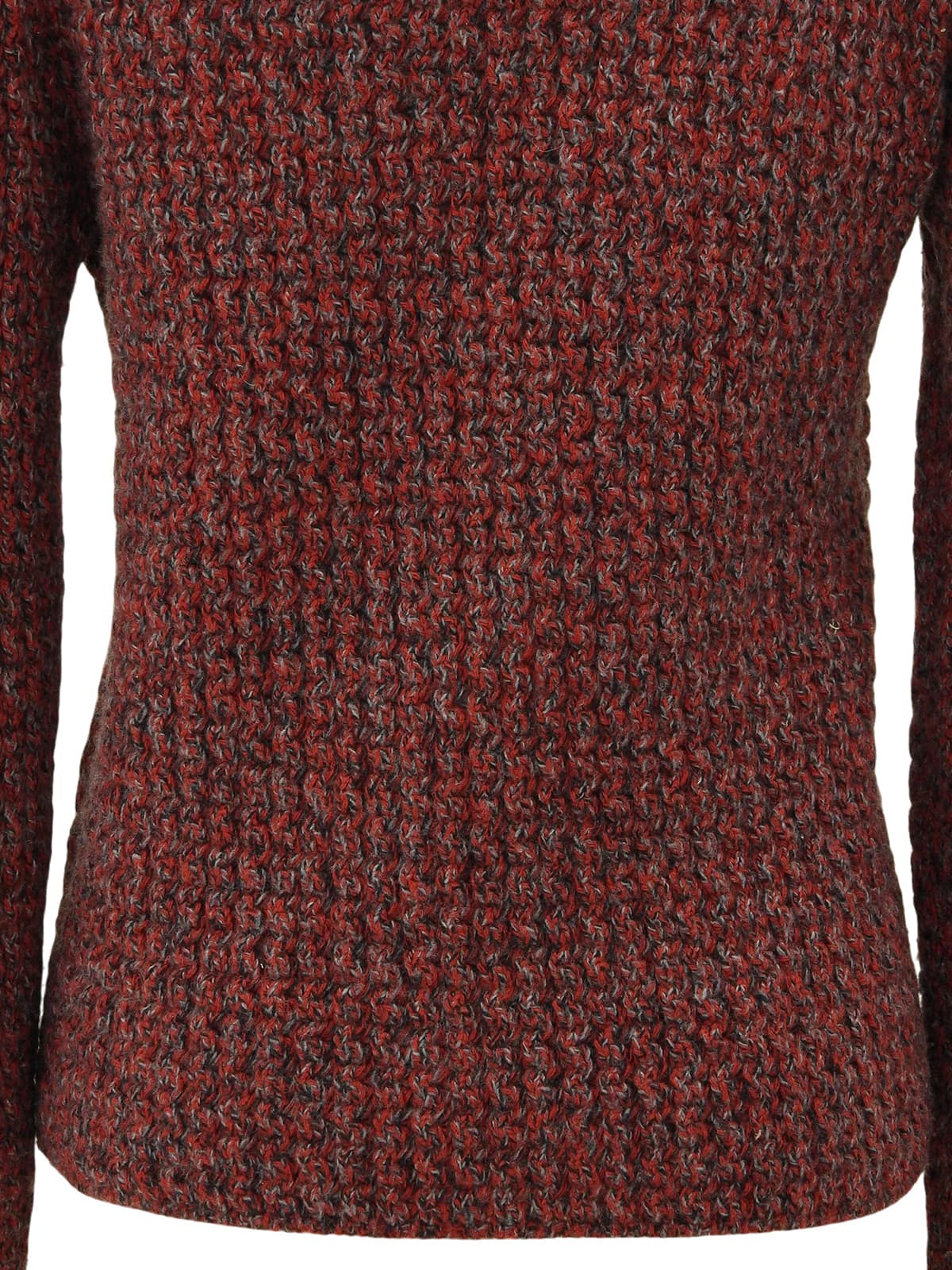 Wool Blend Color Knit Cardigan #38 Red/Grey