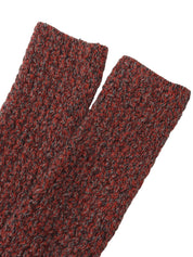 Wool Blend Color Knit Cardigan #38 Red/Grey