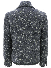 Tweed CC Mark Button Jacket #36 Navy/White