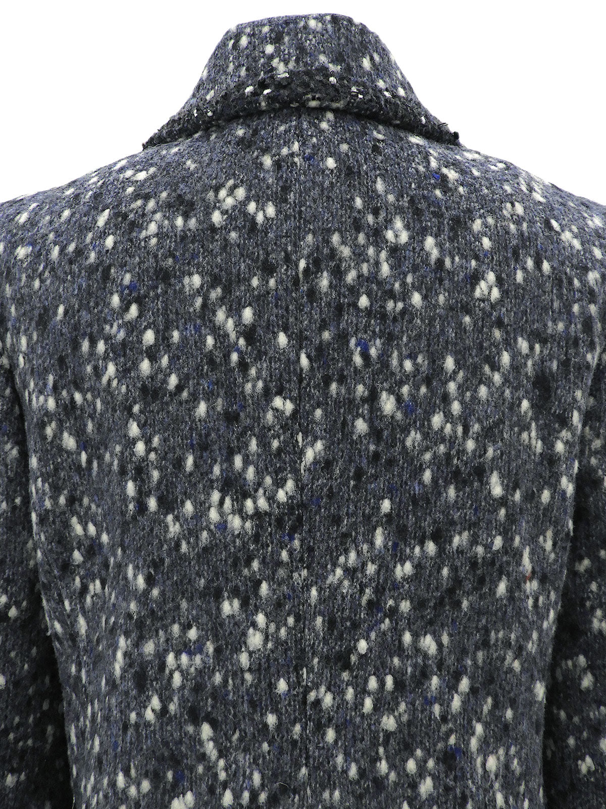 Tweed CC Mark Button Jacket #36 Navy/White