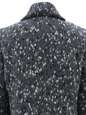 Tweed CC Mark Button Jacket #36 Navy/White