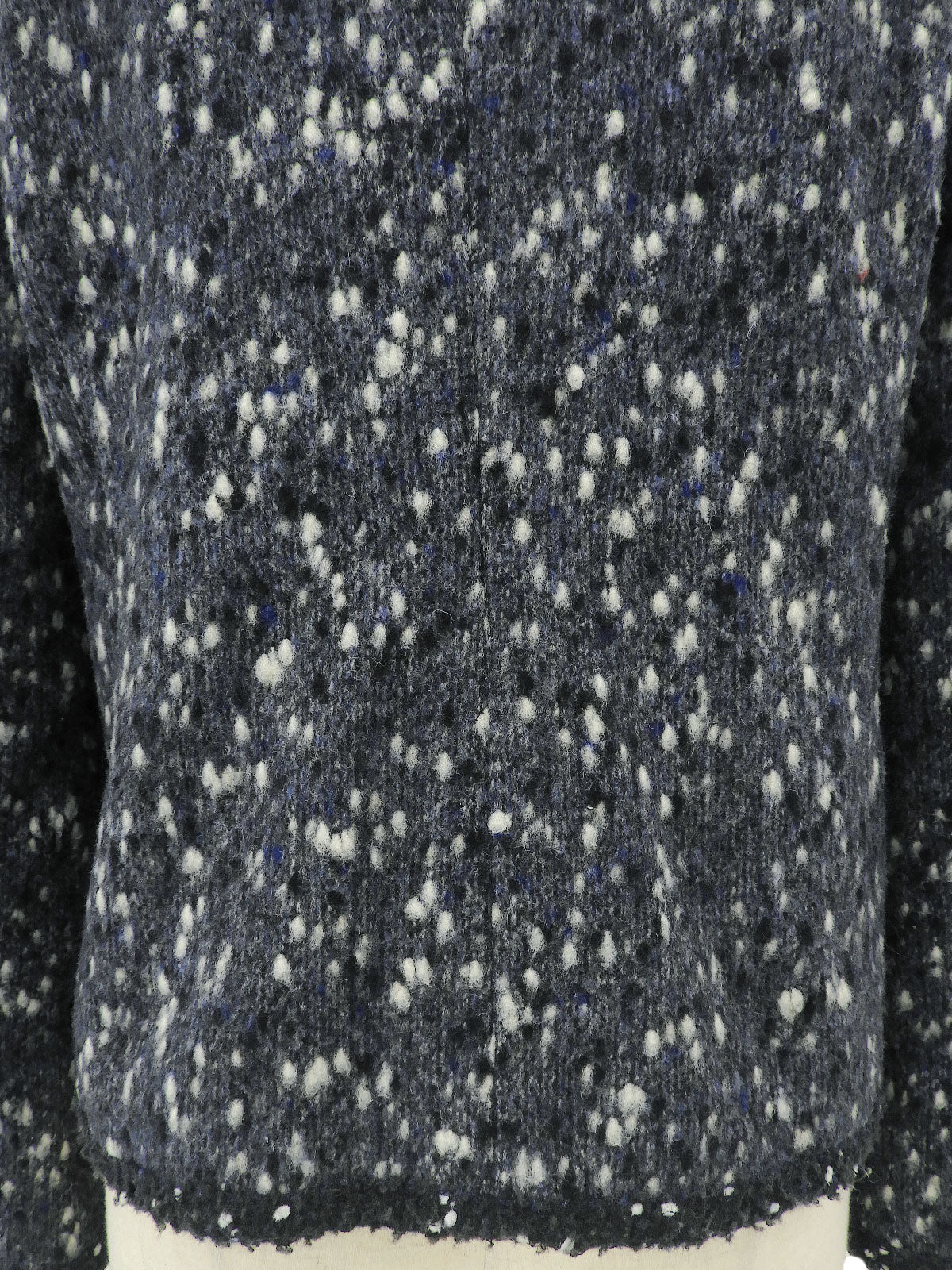 Tweed CC Mark Button Jacket #36 Navy/White