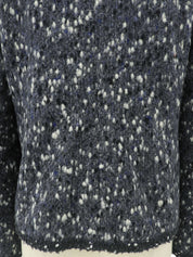 Tweed CC Mark Button Jacket #36 Navy/White