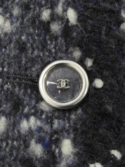 Tweed CC Mark Button Jacket #36 Navy/White