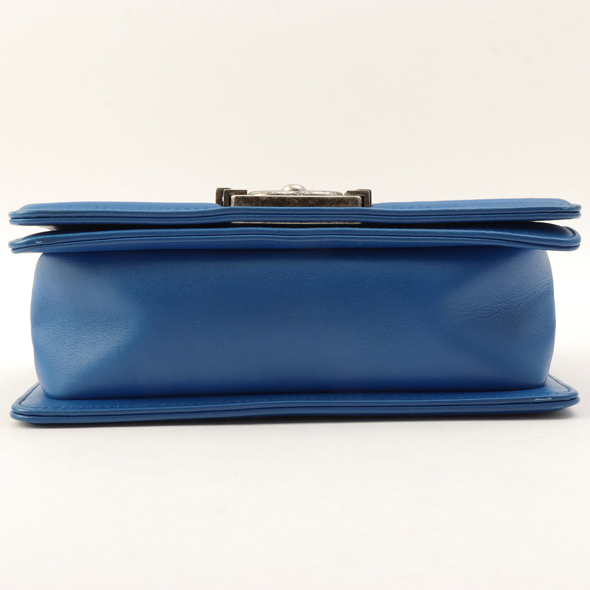 Boy Chanel Chevron Stitch Chain Shoulder Bag, Blue, manufactured around 2016