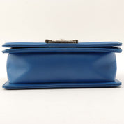 Boy Chanel Chevron Stitch Chain Shoulder Bag, Blue, manufactured around 2016