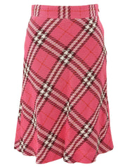 Nova Check Pattern Skirt Pink #36