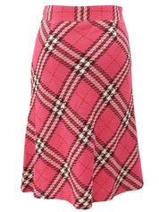 Nova Check Pattern Skirt Pink #36