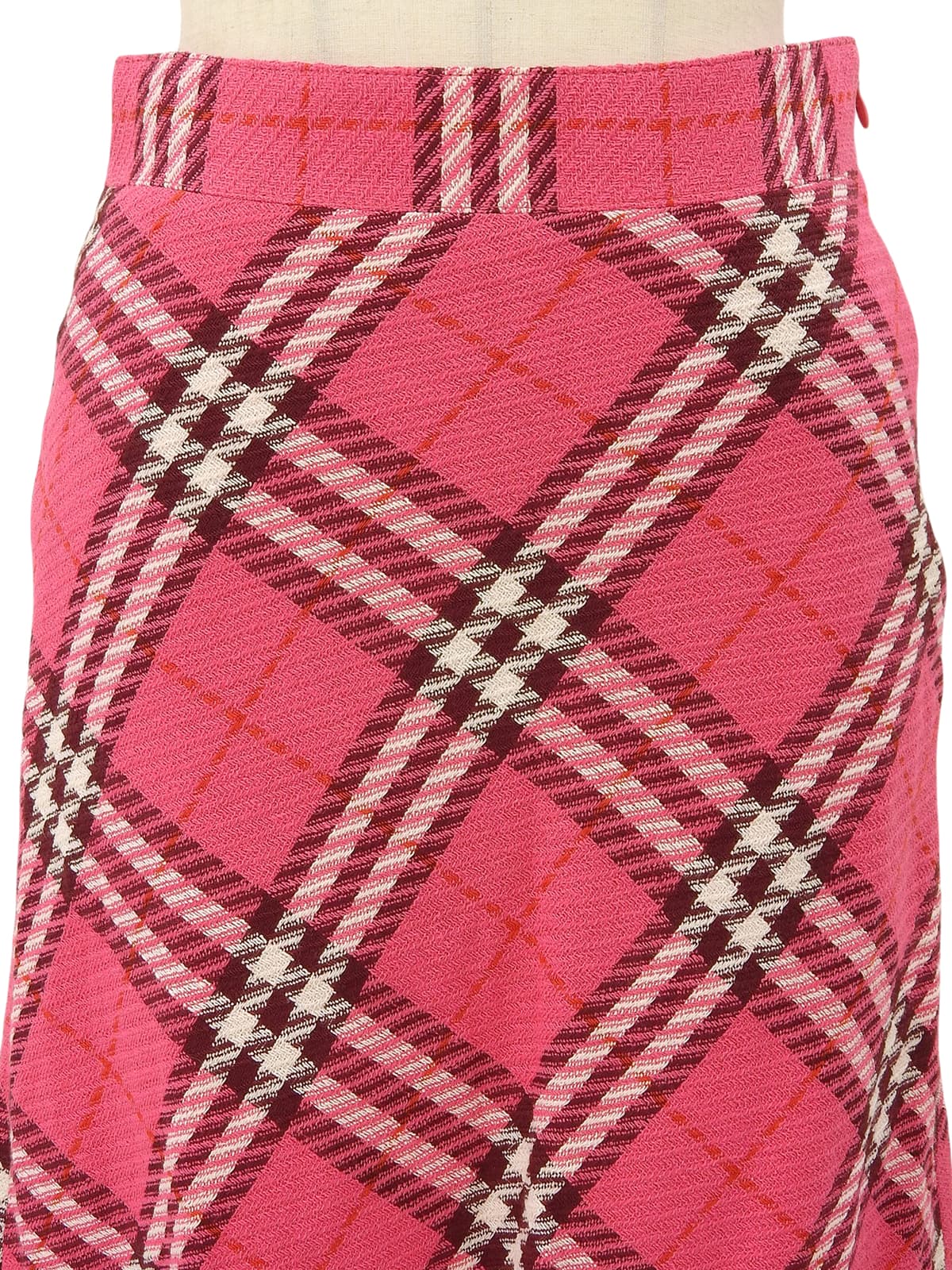Nova Check Pattern Skirt Pink #36
