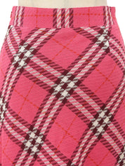 Nova Check Pattern Skirt Pink #36