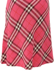 Nova Check Pattern Skirt Pink #36