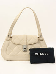 Circa 2005 Caviar Skin 2.55 Shoulder Bag, Beige