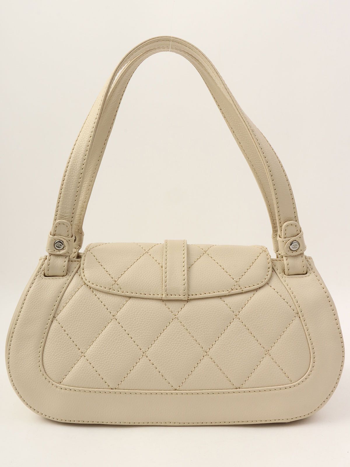 Circa 2005 Caviar Skin 2.55 Shoulder Bag, Beige