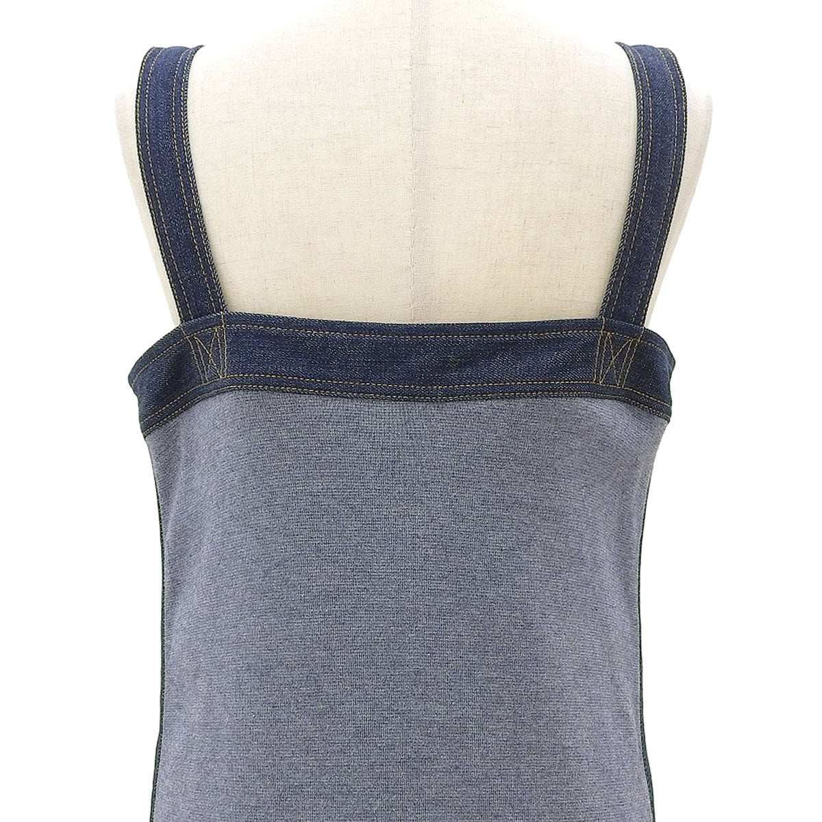 2007 Denim Combo CC Logo Button Dress #40 Indigo