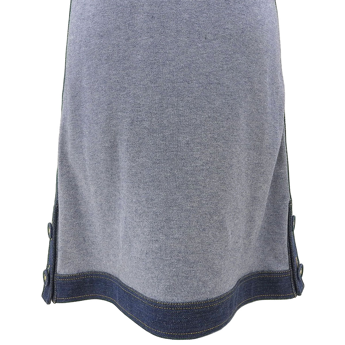 2007 Denim Combo CC Logo Button Dress #40 Indigo