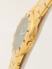 ラウンドロゴフェイスウォッチ ゴールド/グリーン