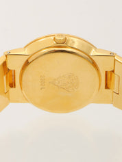 ラウンドロゴフェイスウォッチ ゴールド/グリーン