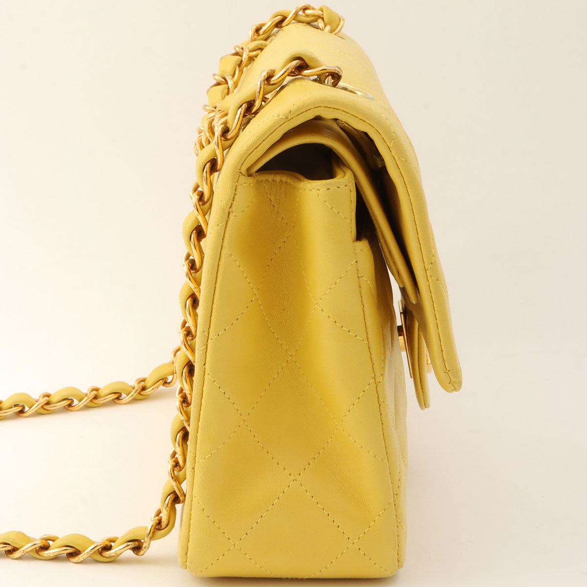 1998 Classic Flap Chain Bag, 23cm, Yellow