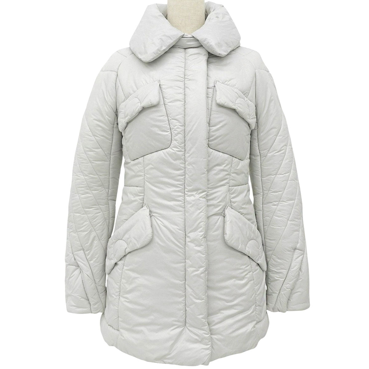 Logo Embroidered Down Jacket #36 Gray