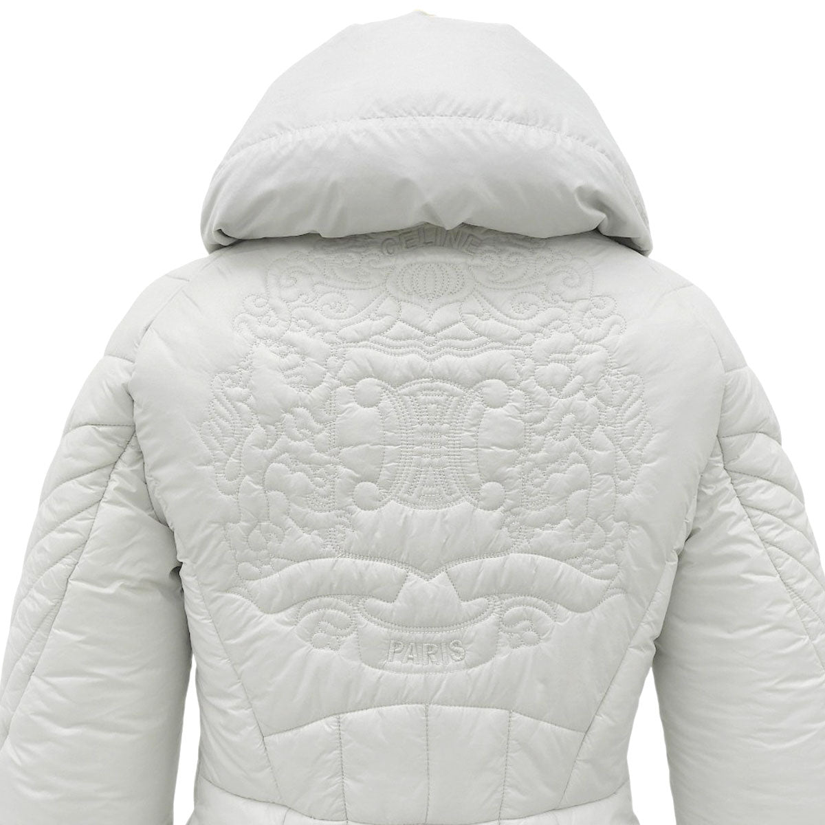 Logo Embroidered Down Jacket #36 Gray