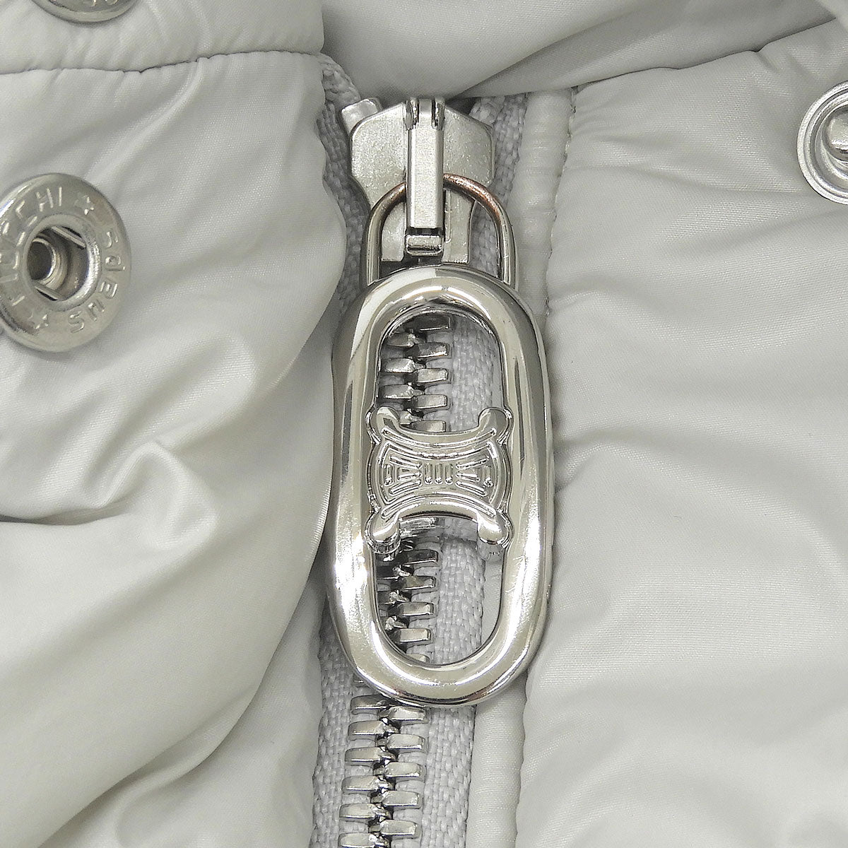 Logo Embroidered Down Jacket #36 Gray