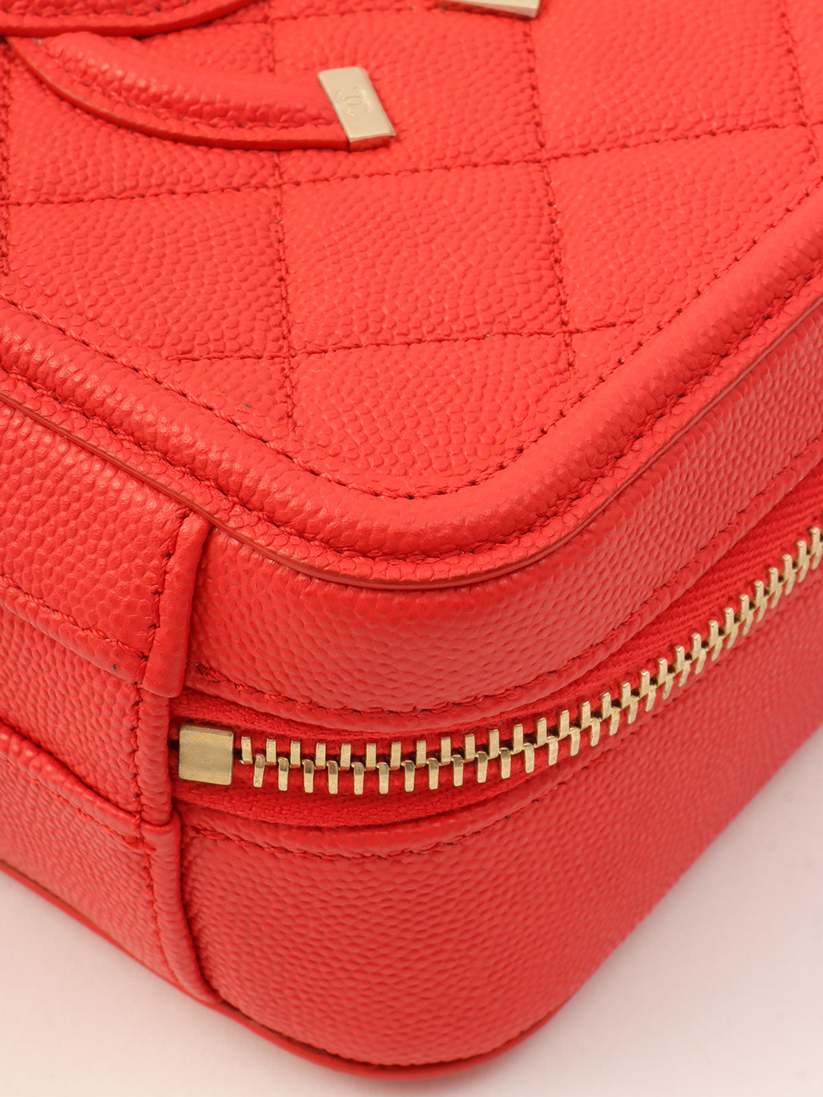 2019年頃製 キャビアスキンCCフィリグリー2Wayバッグ レッド