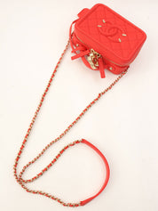 2019年頃製 キャビアスキンCCフィリグリー2Wayバッグ レッド