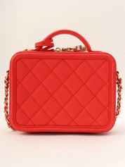 2019年頃製 キャビアスキンCCフィリグリー2Wayバッグ レッド