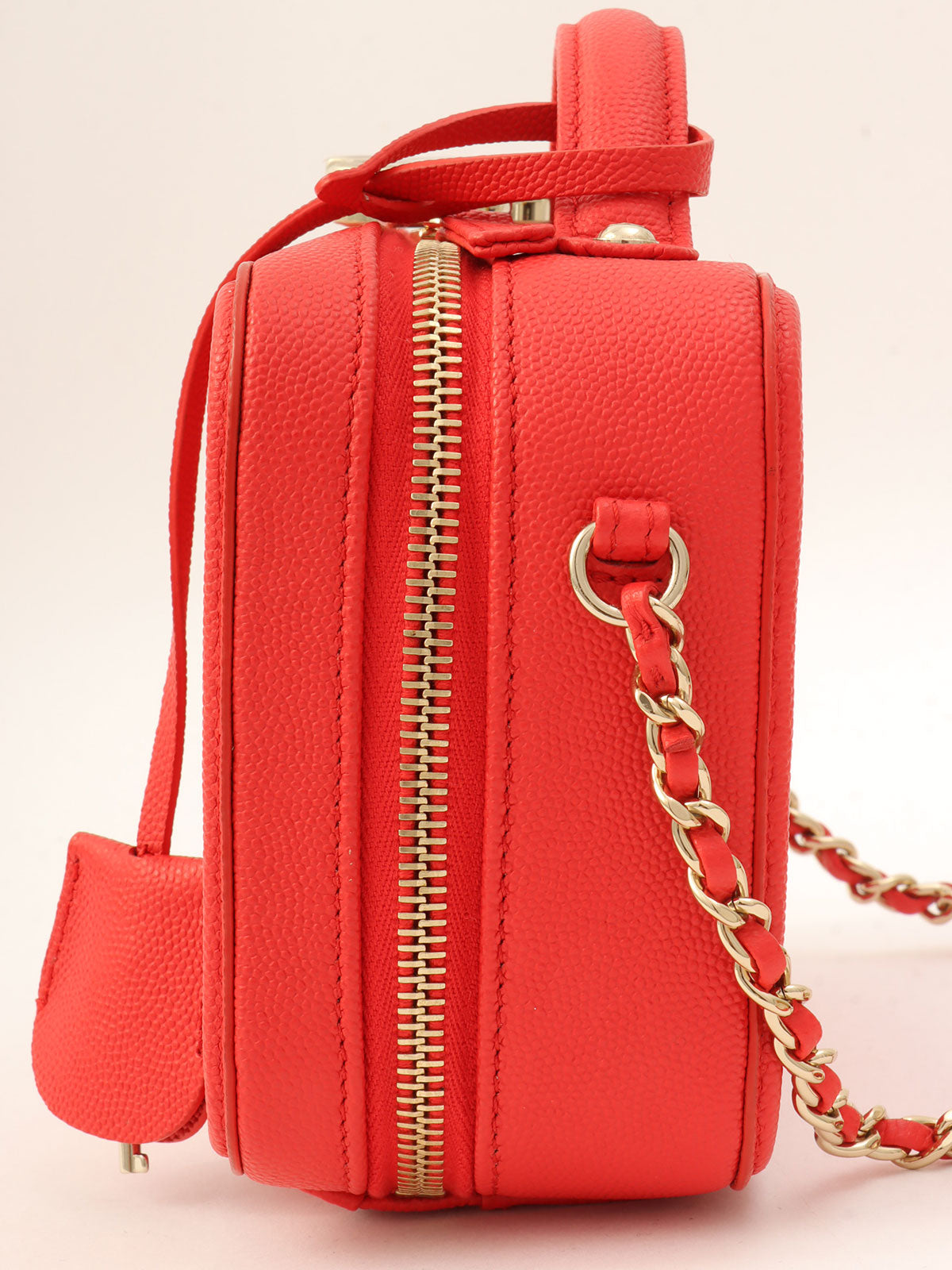 2019年頃製 キャビアスキンCCフィリグリー2Wayバッグ レッド