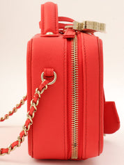 2019年頃製 キャビアスキンCCフィリグリー2Wayバッグ レッド