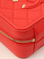 2019年頃製 キャビアスキンCCフィリグリー2Wayバッグ レッド