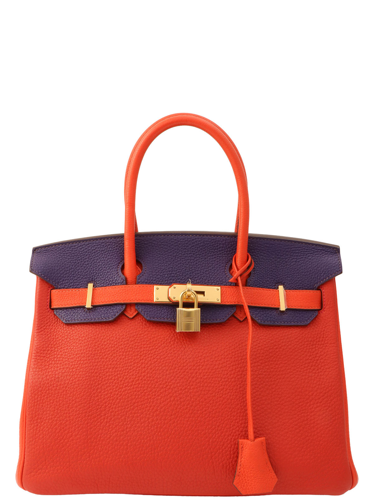 2012 Made Birkin 30 Rouge Vif/Rouge Pivoine/Ultraviolet