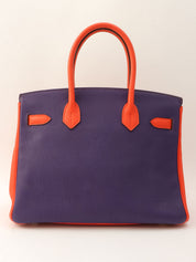 2012 Made Birkin 30 Rouge Vif/Rouge Pivoine/Ultraviolet