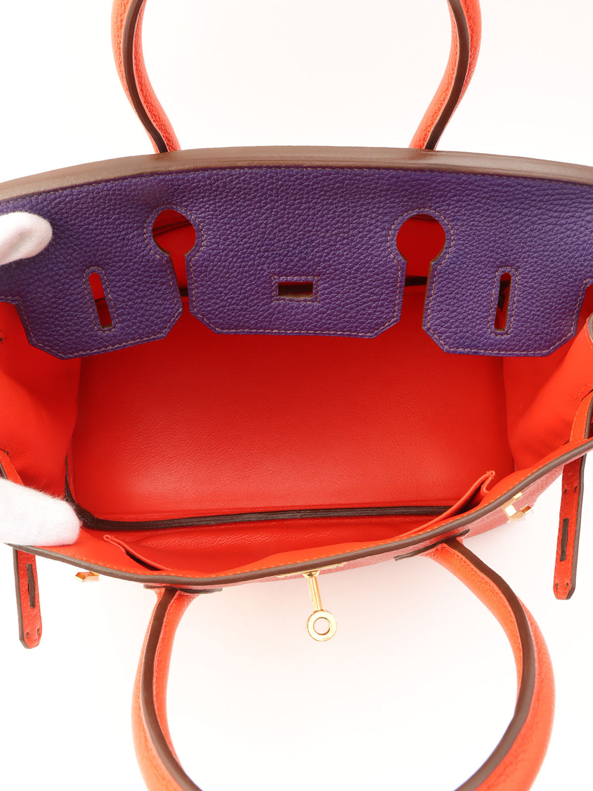 2012 Made Birkin 30 Rouge Vif/Rouge Pivoine/Ultraviolet