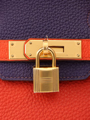 2012 Made Birkin 30 Rouge Vif/Rouge Pivoine/Ultraviolet