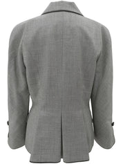 Piped Double-Breasted Jacket #11 Gray