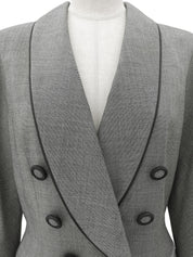 Piped Double-Breasted Jacket #11 Gray