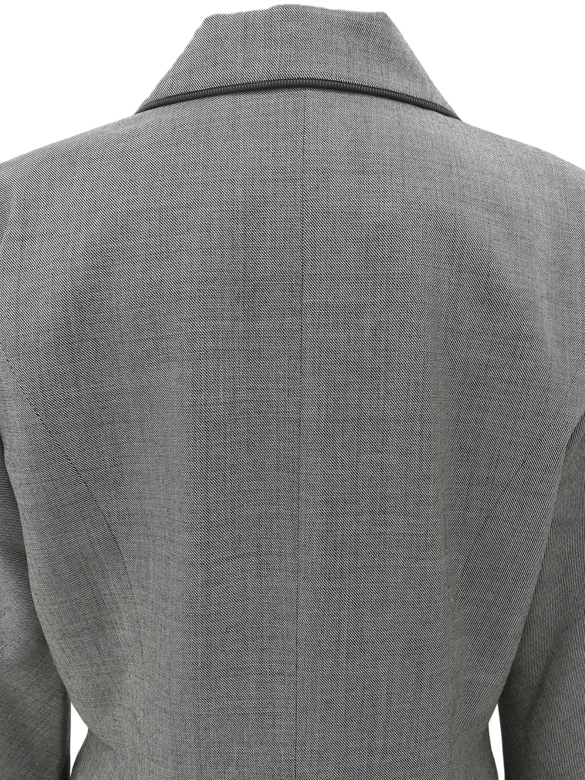 Piped Double-Breasted Jacket #11 Gray