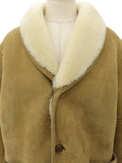 シープスキンムートンコート #Men's L ベージュ