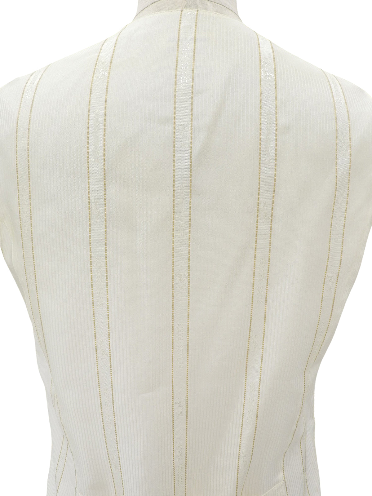 Silk Multi-motif Vest #40 Light Beige/Multi-color