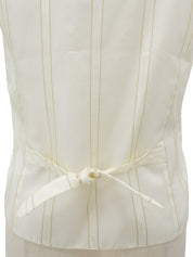 Silk Multi-motif Vest #40 Light Beige/Multi-color