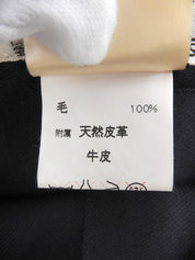 羊毛徽标纽扣长袖衬衫 #38 海军蓝