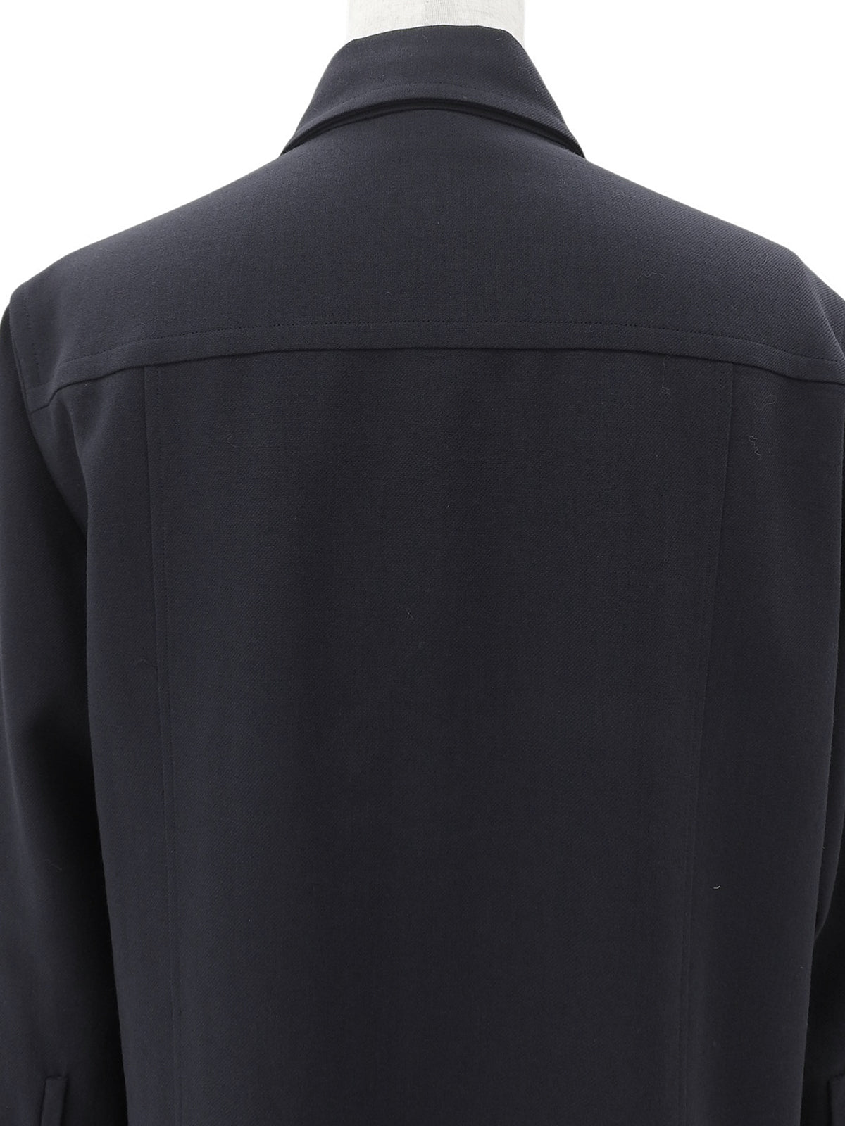 Wool logo button long-sleeve shirt #38 Navy